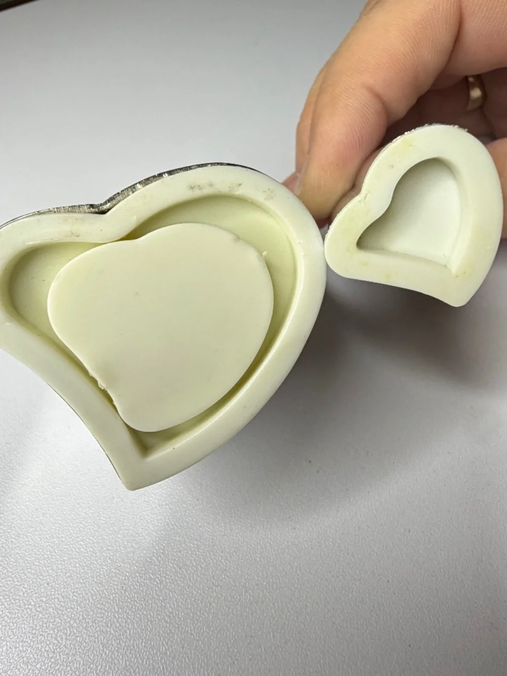 Vintage Lenox Heart in Heart Forevermore Silver Tone Salt Pepper Shaker Set 3